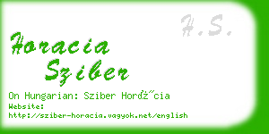 horacia sziber business card